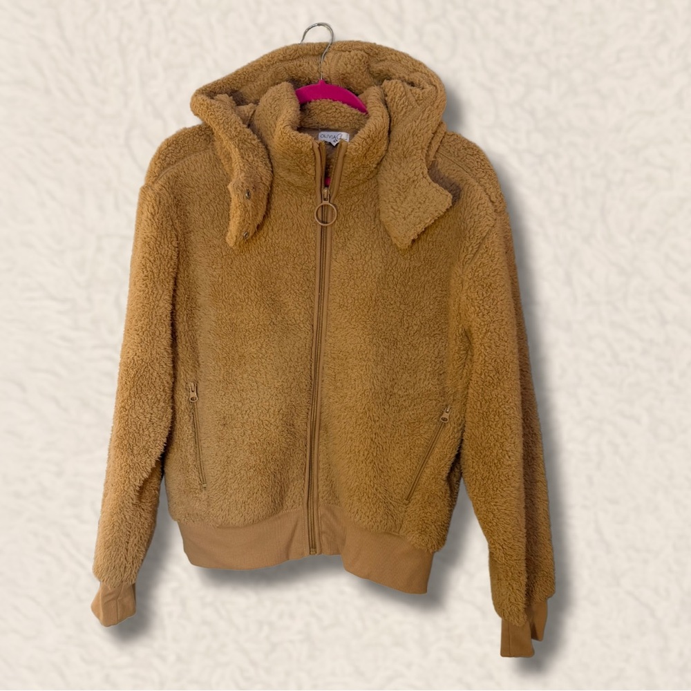 Olivia Sky Brown Teddy Jacket